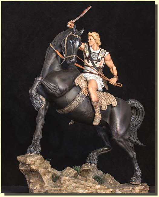 Alexander the Great and Bucephalus His Horse Quarter Scale Statue