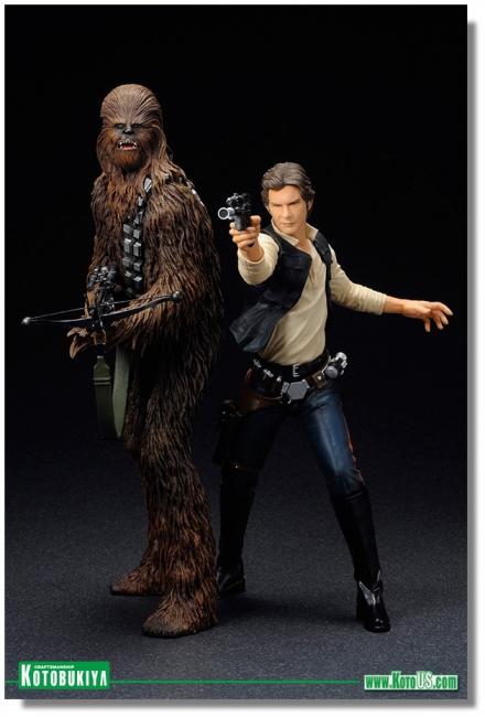 Han Solo and Chewbacca Star Wars ArtFX+ Statue Set hvězdné války