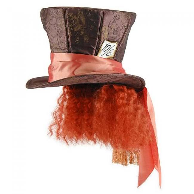 Alice in Wonderland Hat with Hair kloubouk s vlasy