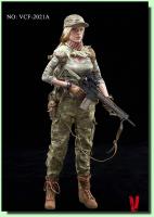 Female Shooter CP Camouflage Statue