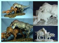 Tyrannosaurus Rex vs Triceratops Diorama (Resin Kit)  pravěký svět