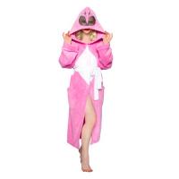 Pink Ranger Hooded Bath Robe with Mesh Mask