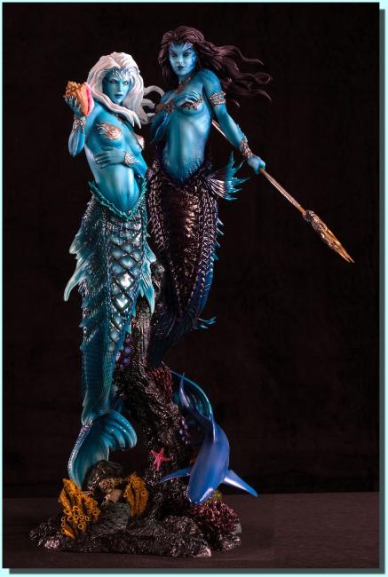 Marysha & Sharlyn Twin Mermaids Statue Set 