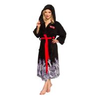 Black Hooded Adjustable Bath Robe