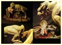 Tyrannosaurus Fight Over Carcass Diorama pravěký svět