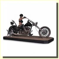 Catwoman on Chopper Motorcycle Statue